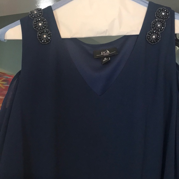 Navy blue AGB formal dress 18 - Picture 2 of 5